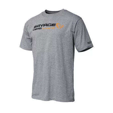 Savage Gear Signature Logo T-Shirt rozm. L Grey Melange