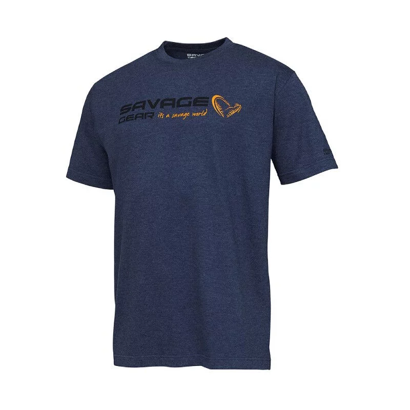 Savage Gear Signature Logo T-Shirt rozm. S Blue Melange