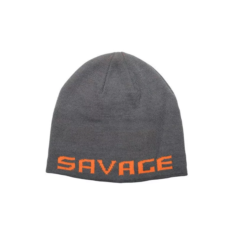 Savage Gear Logo Beanie One Size Rock Grey/Orange