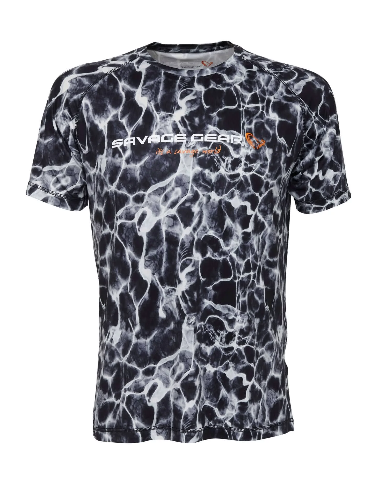 Savage Gear Night UV T-Shirt rozm. L Black Waterprint