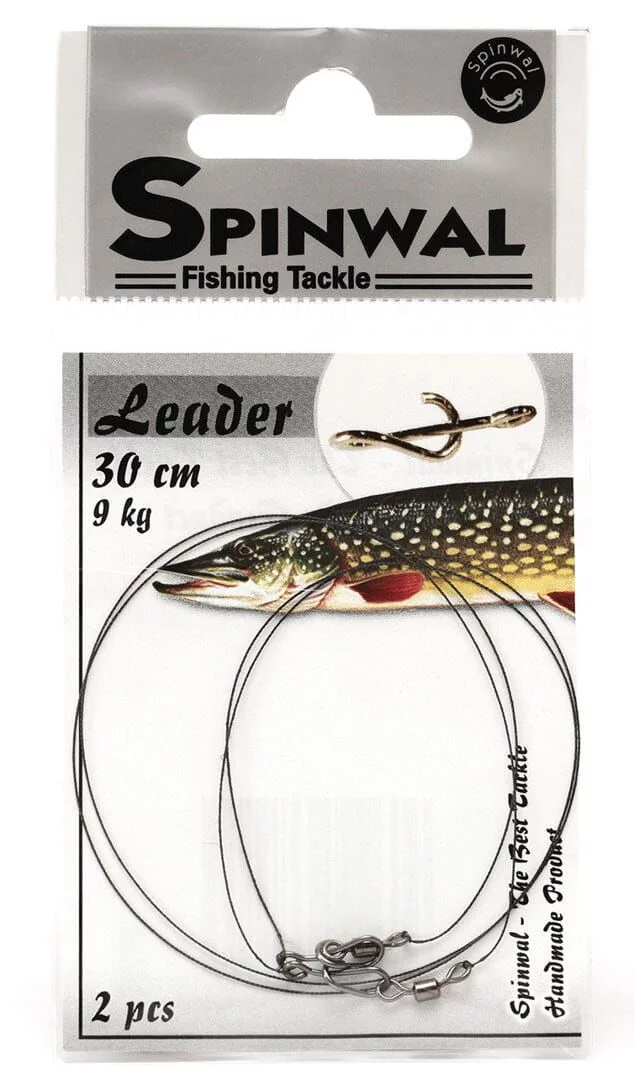 Spinwal Przypon 30cm 9kg z agrafką S 2pcs