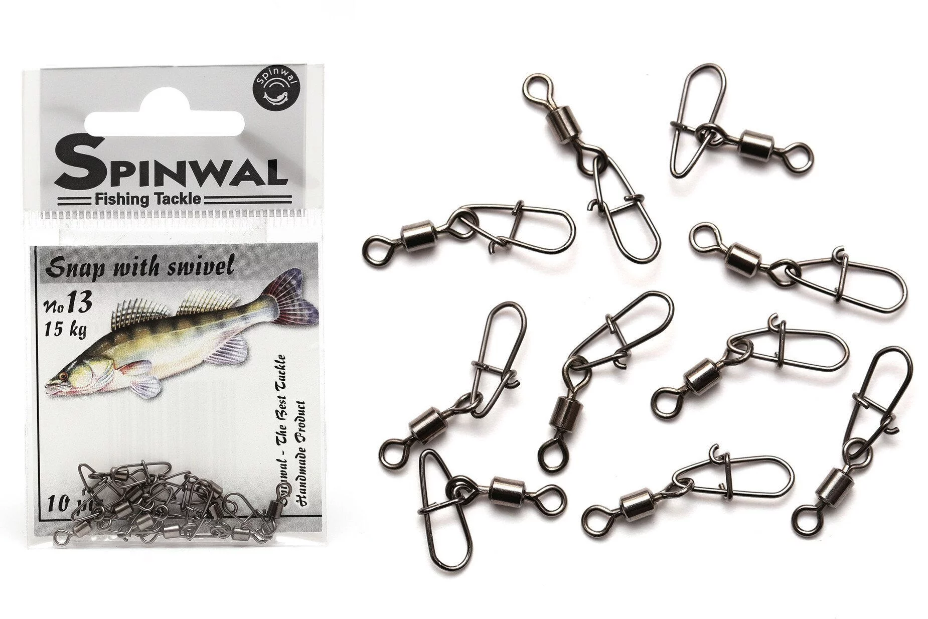 Spinwal Agrafka 13 z krętlikiem 15kg 10 pcs