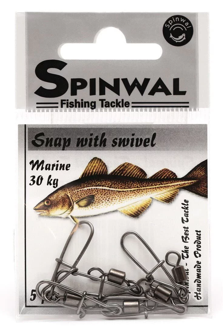 Spinwal Agrafka morska z krętlikiem 30kg 5pcs
